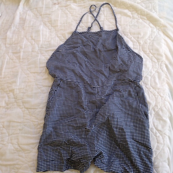 🚫SOLD🚫American Apparel Gingham Romper - Picture 2 of 3