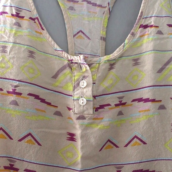 Neon Geometric Racerback Top - Picture 3 of 4