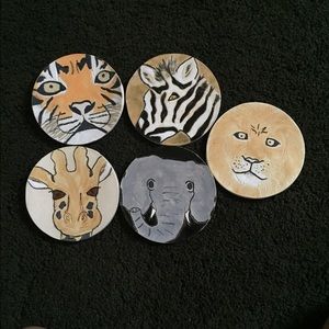 Handmade animal coasters