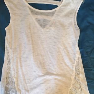 White tank top with lace