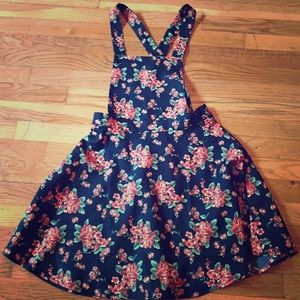 NWOT Floral Overall Dress