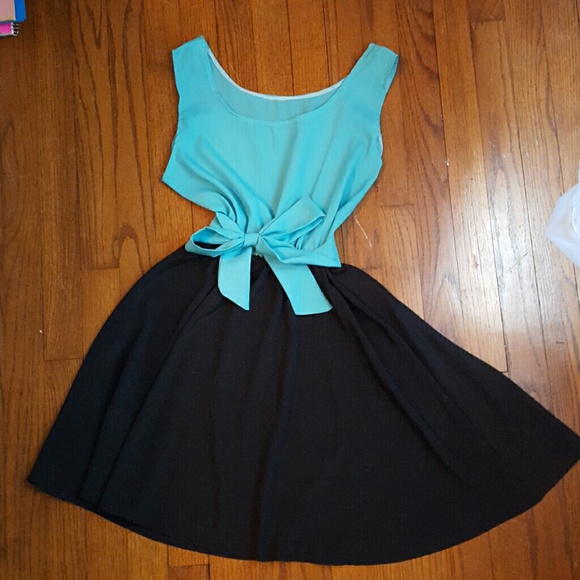 Black and blue dress