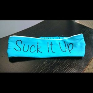 Suck It Up custom made workout headband
