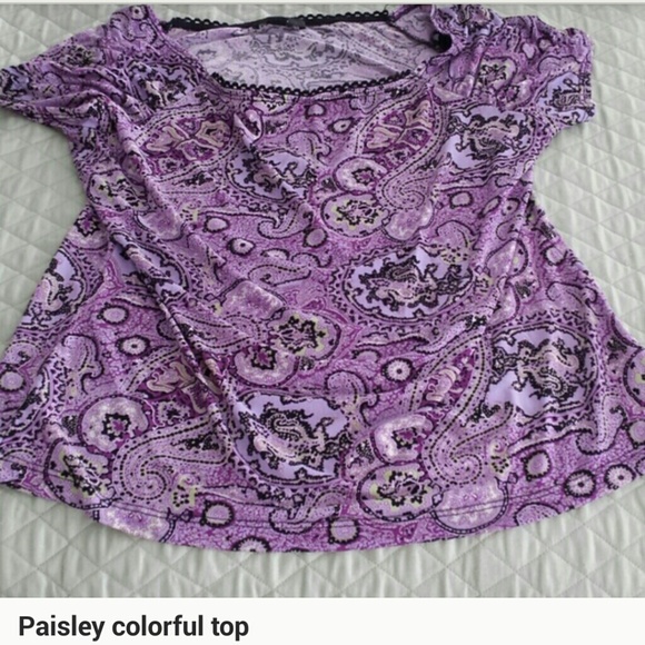 Reserved @h8tmornings Paisley Colorful Top