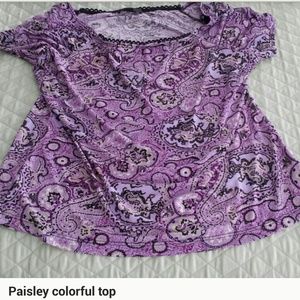 Reserved @h8tmornings Paisley Colorful Top