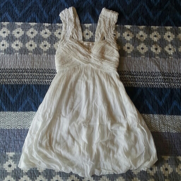 Flowy white summer dress