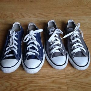 2 pairs of converse shoes