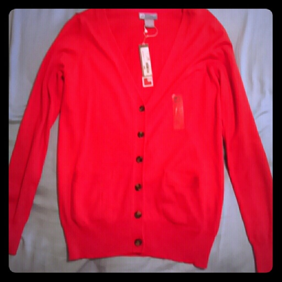Reddish-Orange Cardigan