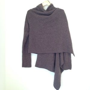 Heather Cocoa h&m wrap sweater