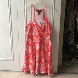 coral summer dress