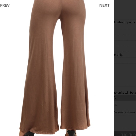 NWT Palazzo Khaki Pants S, M, L - Picture 2 of 4