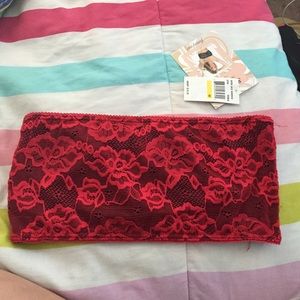 Red lace bandeau!