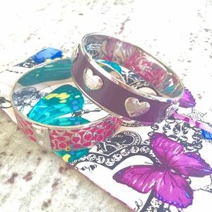 Coach Silver and Plum Bangle