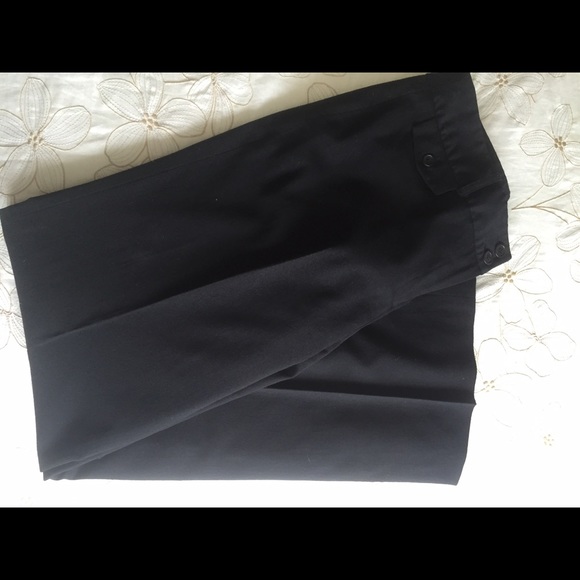 Black wool lined pants