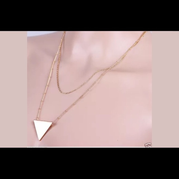 Triangle gold necklace