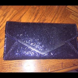 Navy blue, glitter wallet