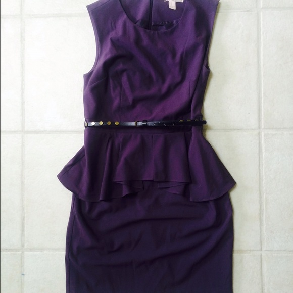 Purple peplum dress