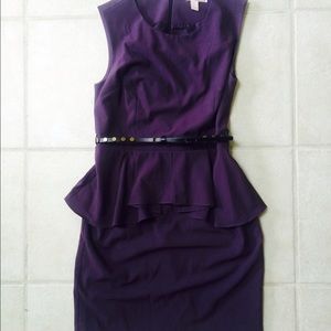 Purple peplum dress
