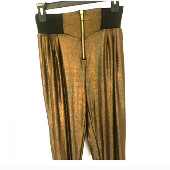 Pants & Jumpsuits Bronze Glitter Harem Pants From Macys Nyc Poshmark