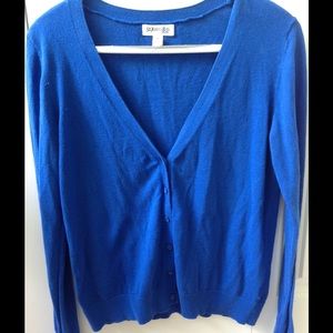 Blue button-up cardigan