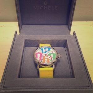 Michele watch, yellow band!