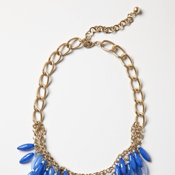 Anthropologie TON-SUR-TON BEADED BIB -Blue NEW - Picture 3 of 3