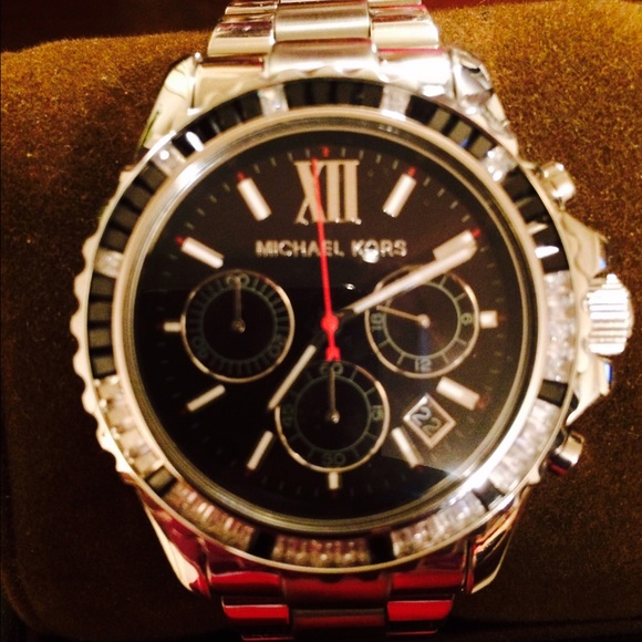 MK5753 Everest Silver Tone Glitz Chrono Watch