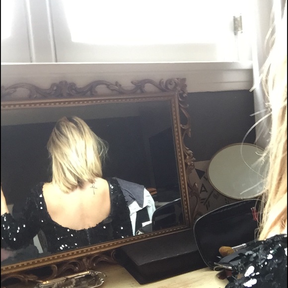 ‼️SOLD‼️Mini black sequin cocktail/ party dress - Picture 3 of 4