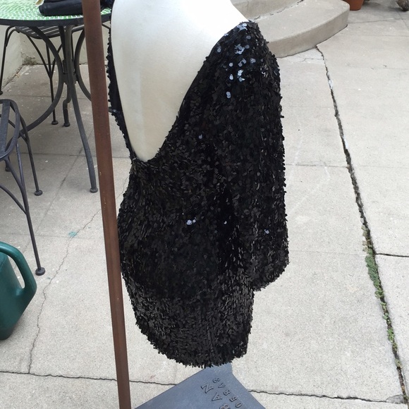 ‼️SOLD‼️Mini black sequin cocktail/ party dress - Picture 4 of 4