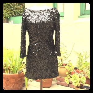 ‼️SOLD‼️Mini black sequin cocktail/ party dress