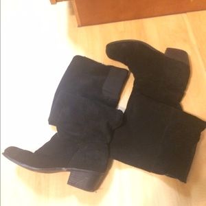 Knee high black boots