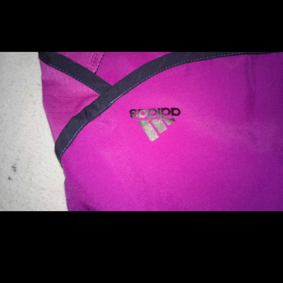 Pink And Grey Adidas Running/Workout Shorts - Picture 4 of 4