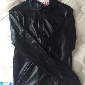 American Apparel Black Shiny Jacket