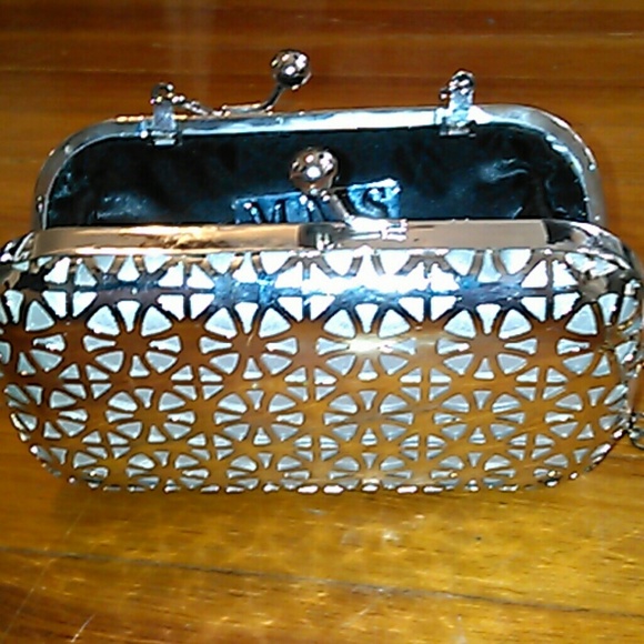 Silver  design clutch