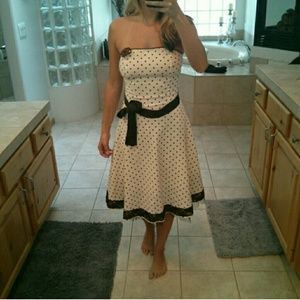 Super cute polka dot cream dress