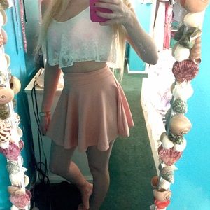 Peach Skater Skirt