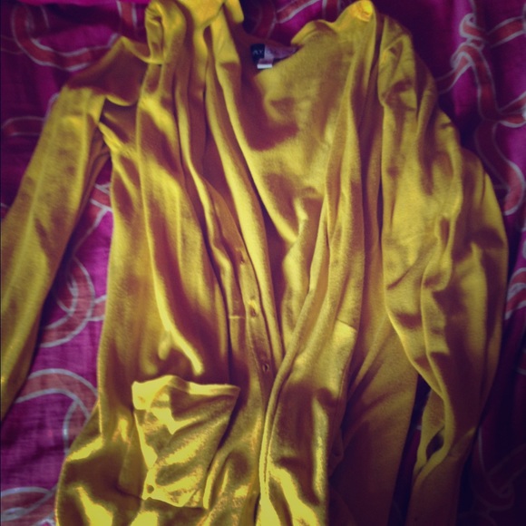 Mustard yellow cardigan