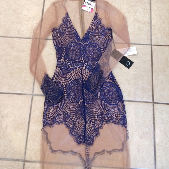For Love And Lemons Mini Mesh and Lace Dress!