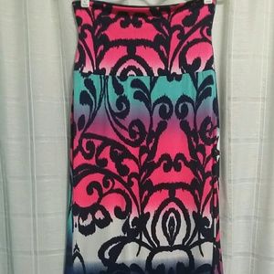 Long Fitted Maxi Skirt- Multi color