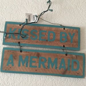 Brandy Melville Kissed By A Mermaid Sign Teal
