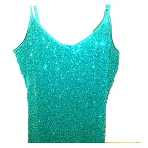Sequin Spaghetti Strap Top