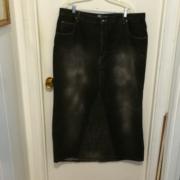 Black jean skirt
