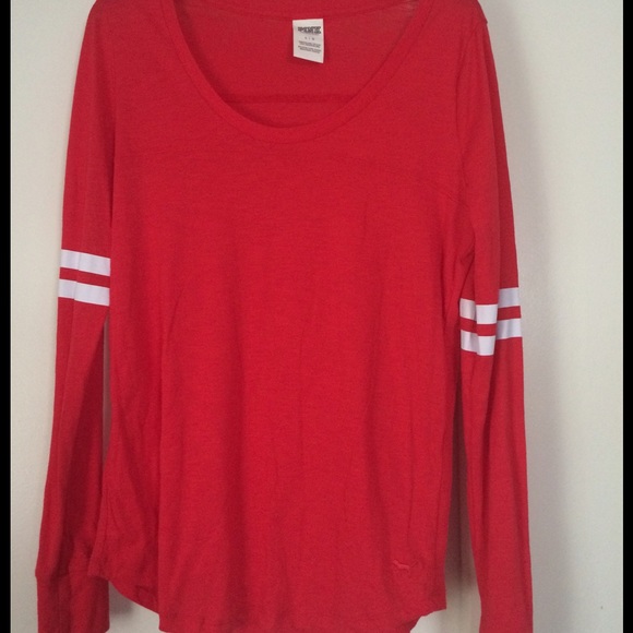 Pink T-shirt by Victoria's Secret. Size large.