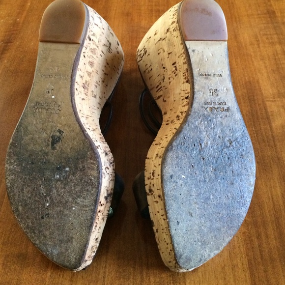 Prada Cork Wedge Sandals - Picture 3 of 4