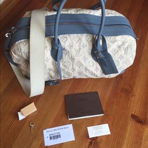 Louis Vuitton Squat MM Denim Cross Body Speedy