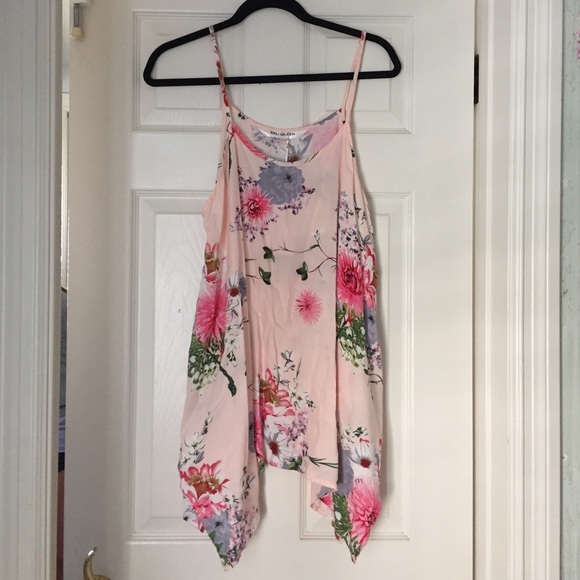 Pink flowery flowy dress