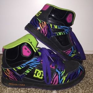 DC zebra print high tops