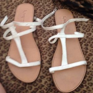 White sandals