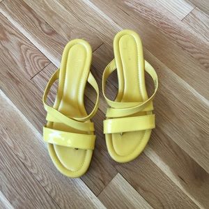 Yellow Cole Haan sandals