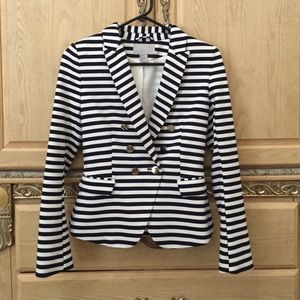 NWOT H&M navy black stripped blazer